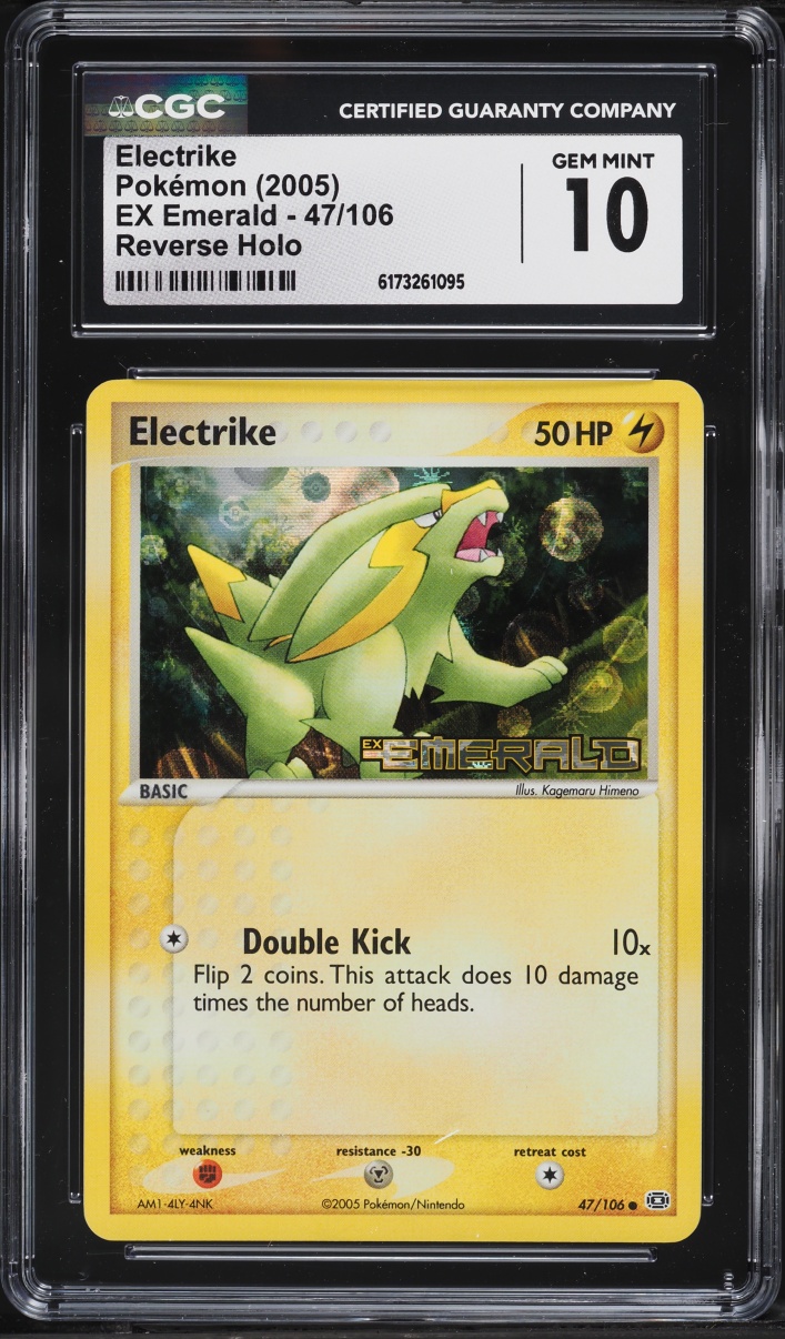 2005 Pokemon EX Emerald Reverse Holo Electrike #47 CGC 10 GEM MINT