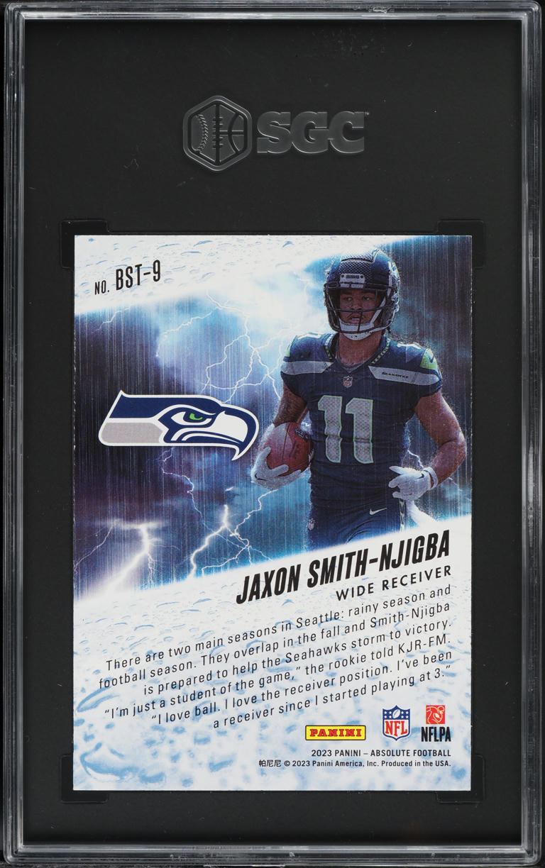 2023 Absolute By Storm Jaxon Smith-Njigba ROOKIE #BST-9 SGC 10 GEM MINT