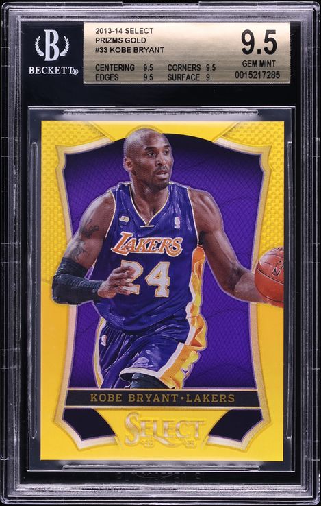 2013 Select Gold Prizm Kobe Bryant 10/10 #33 BGS 9.5 GEM MINT