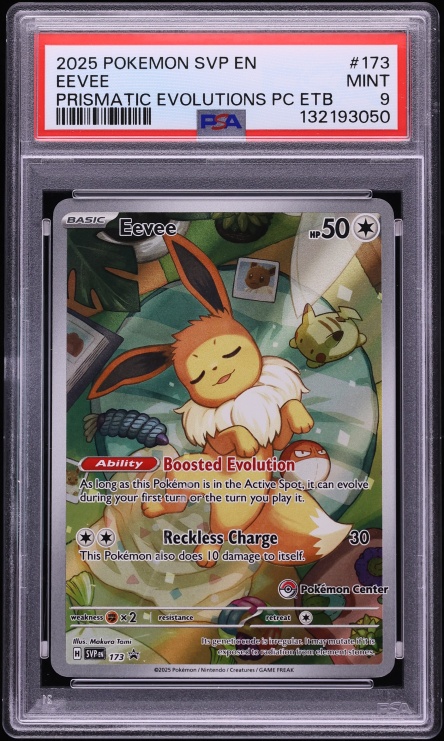 2025 Pokemon Scarlet & Violet Promo Prismatic Evolutions Center ETB Eevee #173 PSA 9 MINT