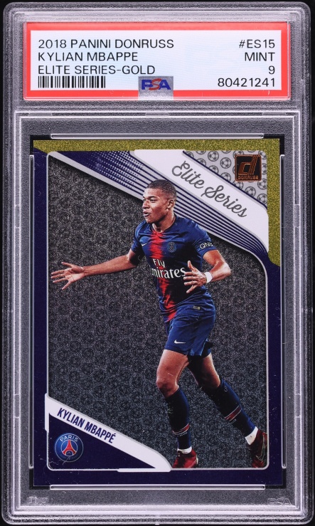 2018 Donruss Elite Series Gold Kylian Mbappe ROOKIE /75 #ES-15 PSA 9 MINT - Photo 1