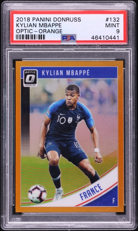 2018 Donruss Optic Orange Kylian Mbappe ROOKIE /99 #132 PSA 9 MINT - Photo 1