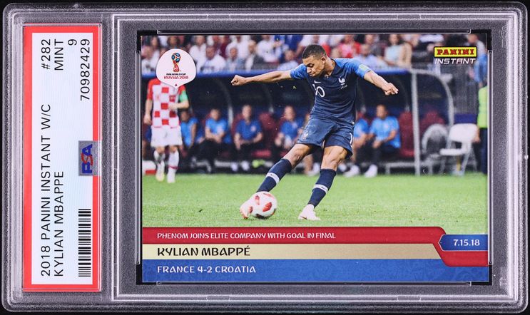 2018 Panini Instant World Cup Kylian Mbappe ROOKIE /540 #282 PSA 9 MINT - Photo 1