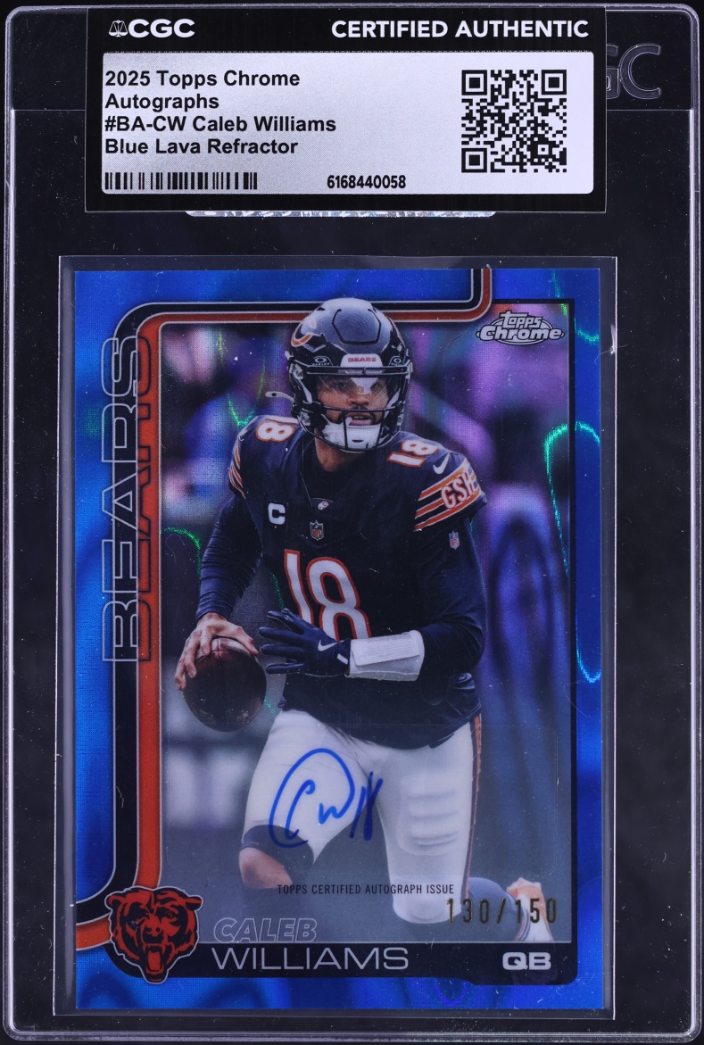 2025 Topps Chrome Blue Lava Refractor Caleb Williams AUTO /150 #BA-CW CGC AUTH