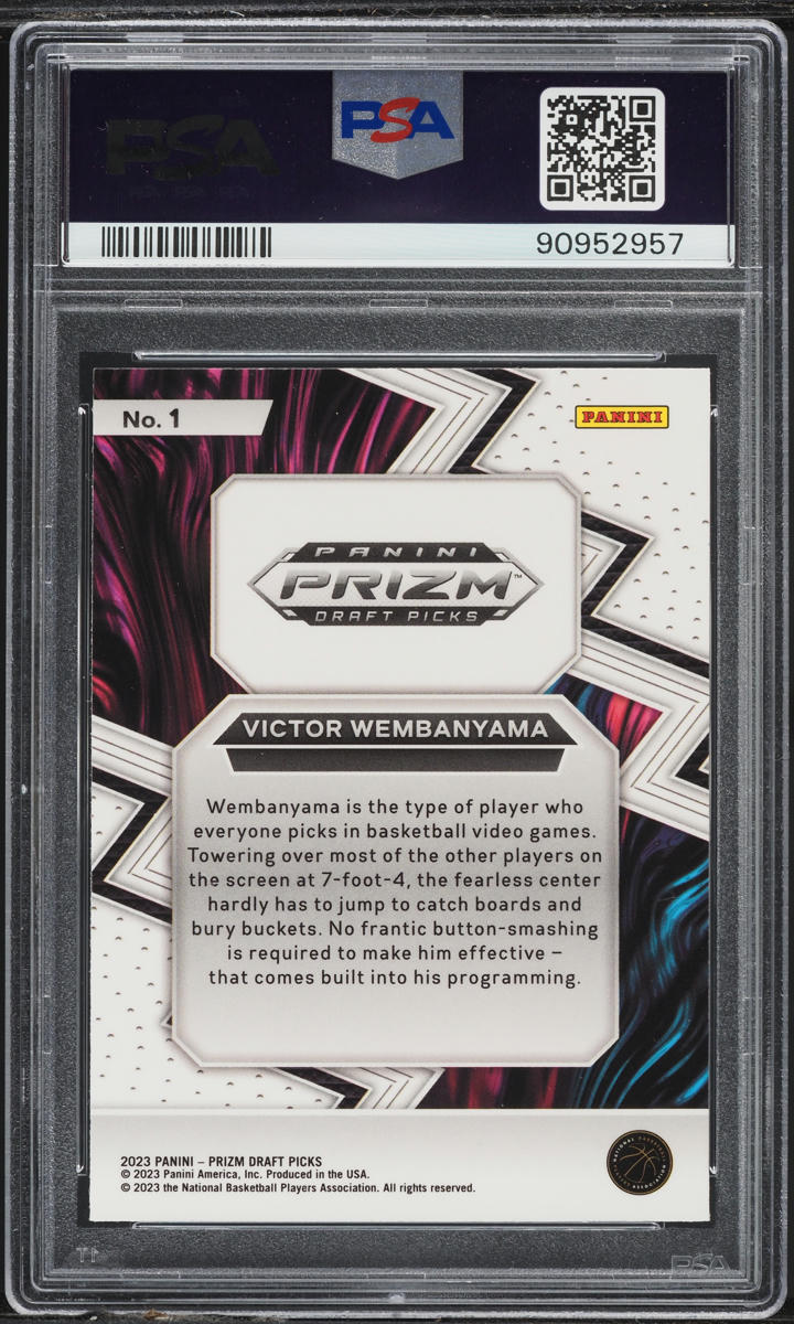 2023 Panini Prizm Draft Picks Fearless Victor Wembanyama ROOKIE #1 PSA 9 MINT