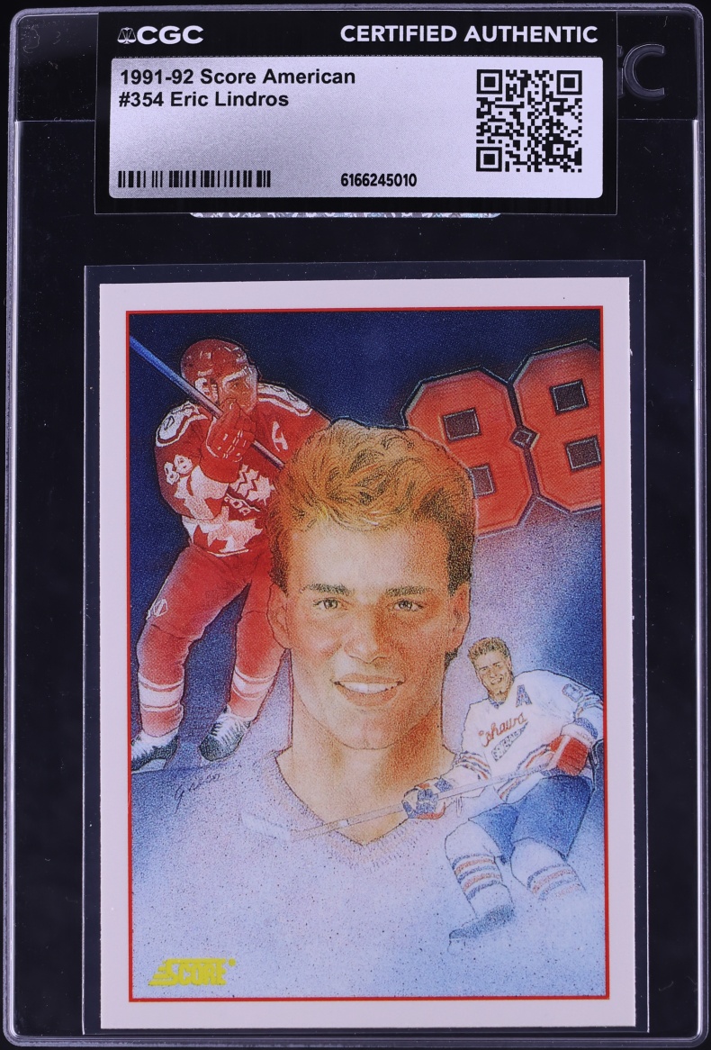 1991 Score American Eric Lindros #354 CGC AUTH