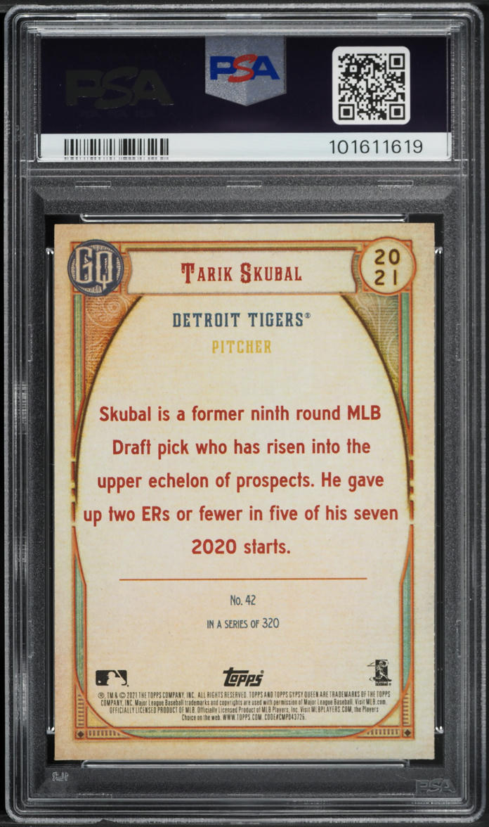 2021 Topps Gypsy Queen Tarik Skubal ROOKIE #42 PSA 8 NM-MT