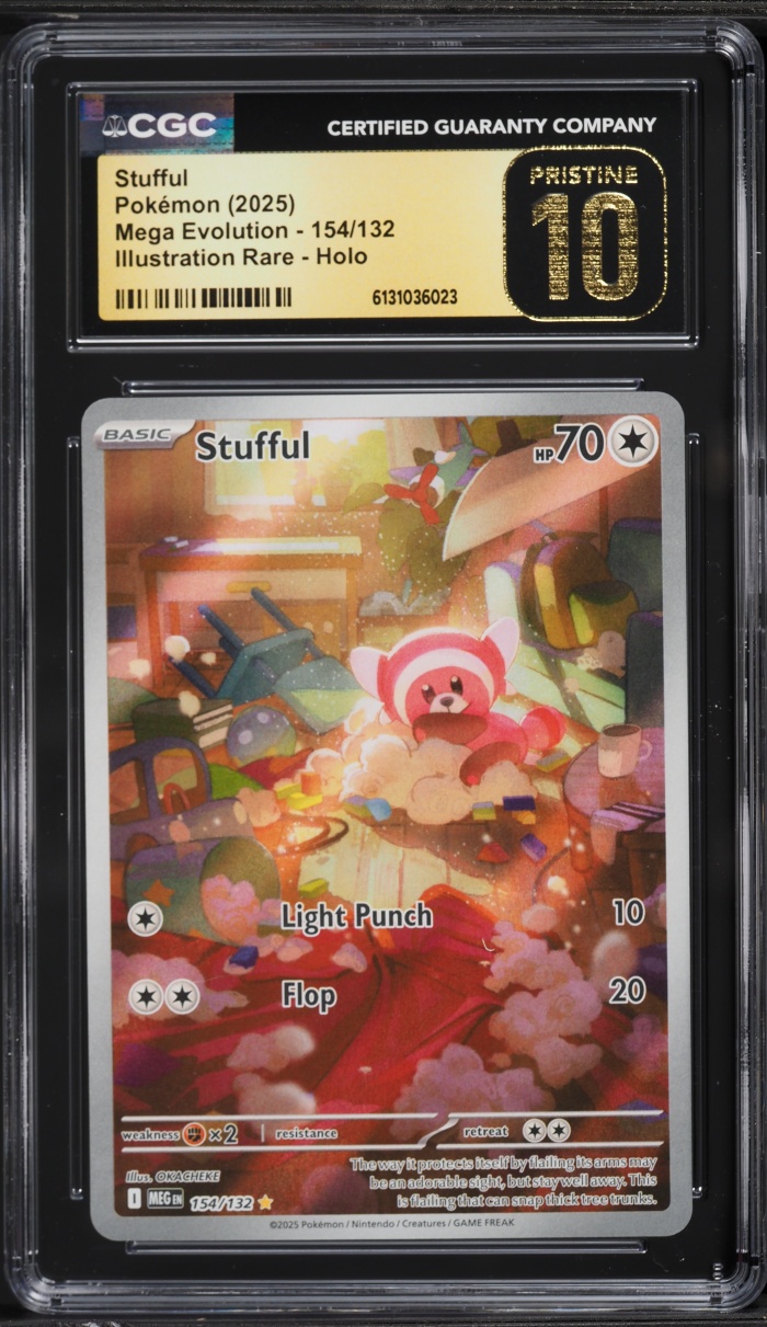 2025 Pokemon Mega Evolution IR Stufful #154 CGC 10 PRISTINE