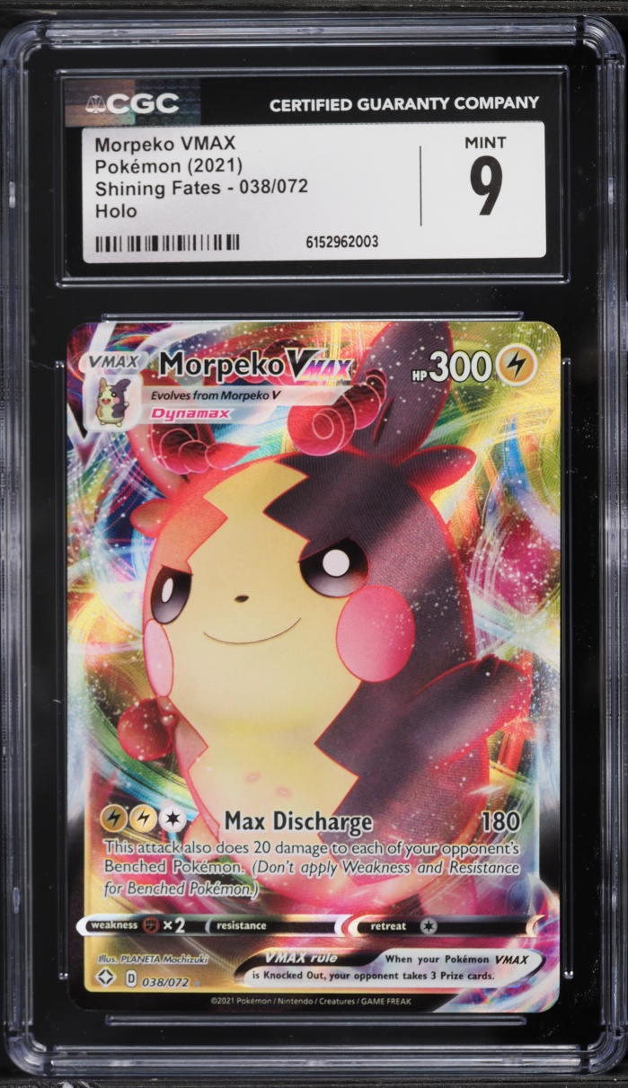 2021 Pokemon Sword & Shield Shining Fates Full Art Morpeko VMAX #38 CGC 9 MINT