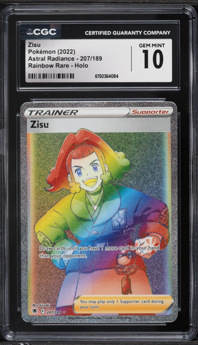 2022 Pokemon Sword & Shield Astral Radiance Rainbow Rare Zisu #207 CGC 10 GEM MINT