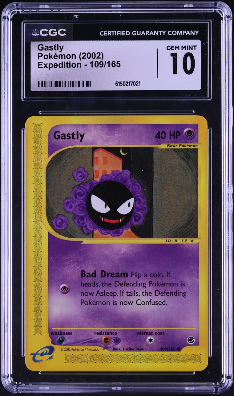 2002 Pokemon Expedition Gastly #109 CGC 10 GEM MINT
