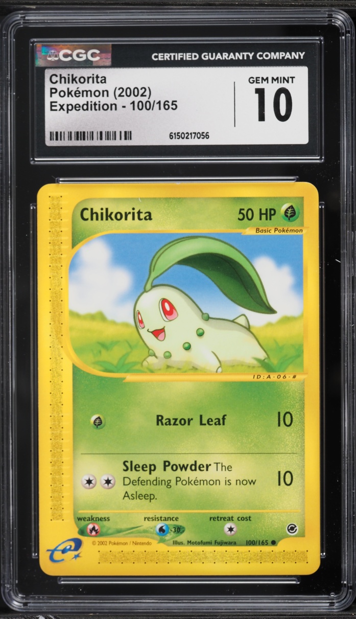 2002 Pokemon Expedition Chikorita #100 CGC 10 GEM MINT