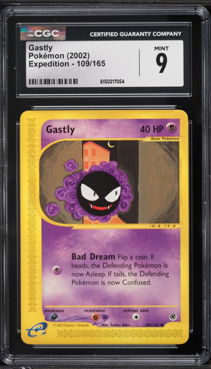 2002 Pokemon Expedition Gastly #109 CGC 9 MINT