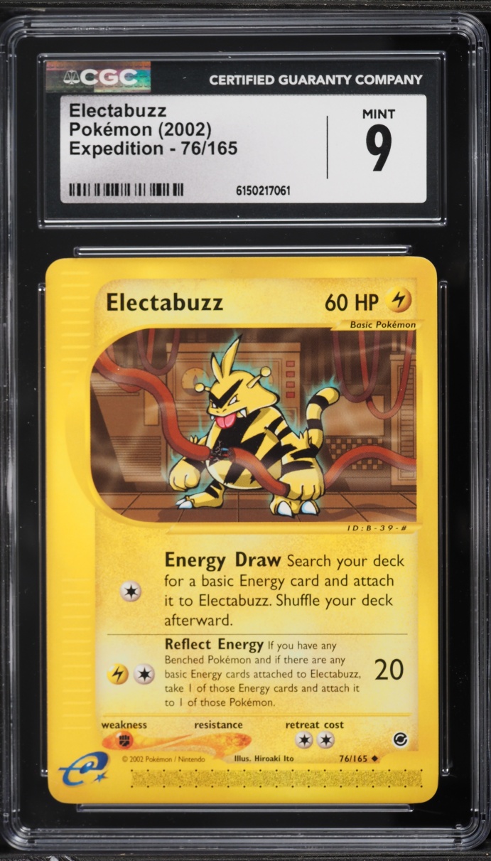 2002 Pokemon Expedition Electabuzz #76 CGC 9 MINT