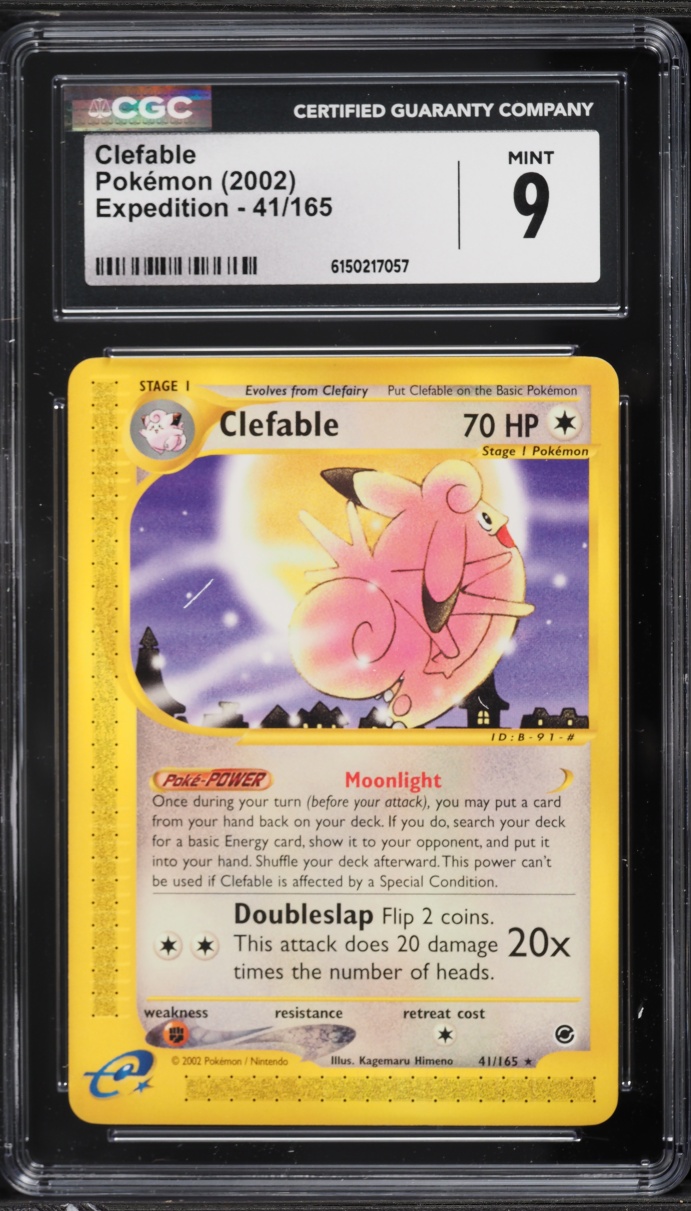 2002 Pokemon Expedition Clefable #41 CGC 9 MINT