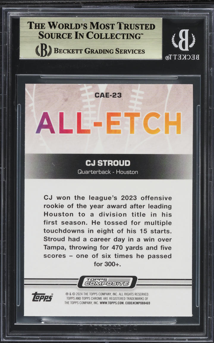 2023 Topps Composite Chrome All Etch C.J. Stroud ROOKIE #CAE-23 BGS 9.5 GEM MINT