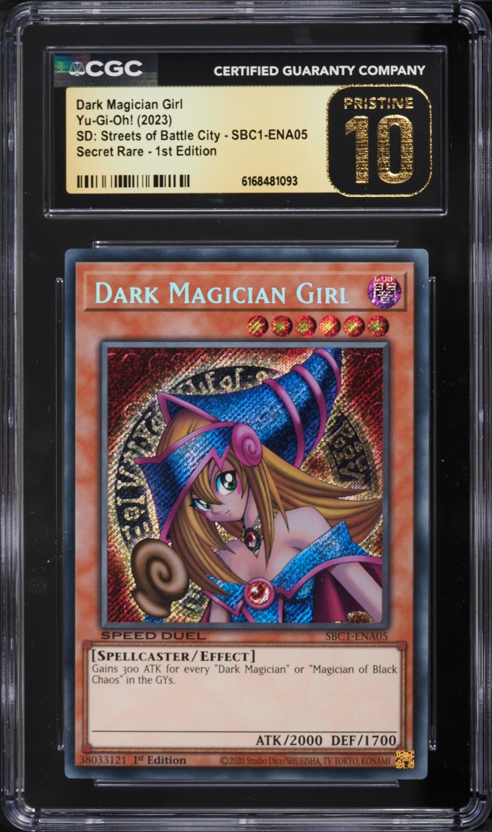 2023 Yu-Gi-Oh! SBC1 1st Edition Secret Rare Dark Magician Girl #SBC1-ENA05 CGC 10 PRISTINE