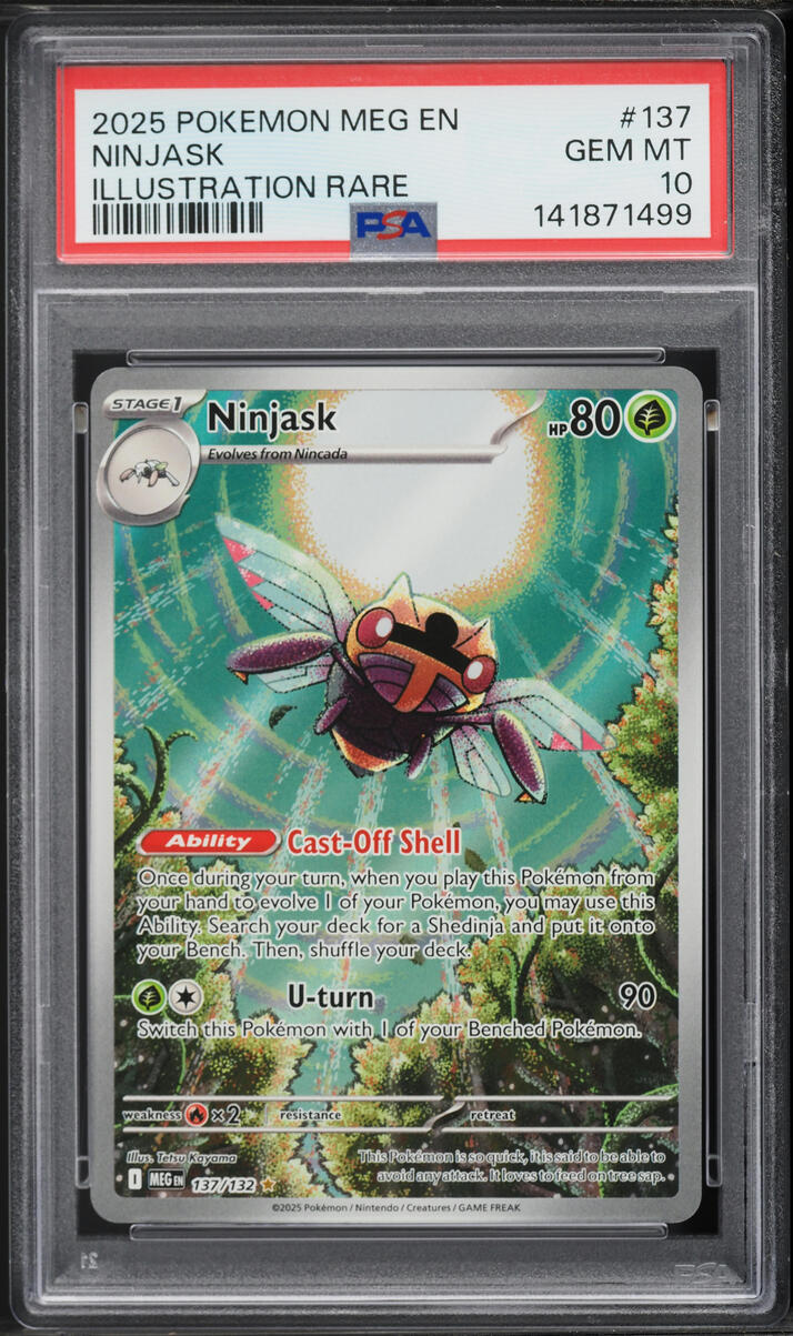 2025 Pokemon Mega Evolution IR Ninjask #137 PSA 10 GEM MINT