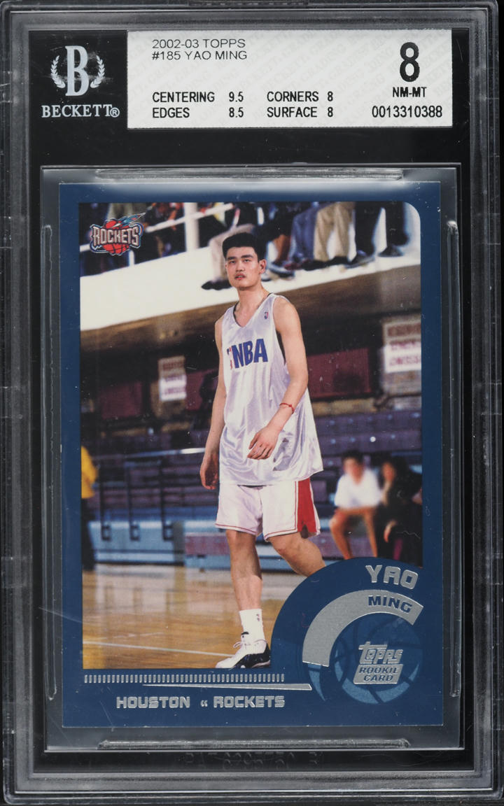 2002 Topps Basketball Yao Ming ROOKIE #185 BGS 8 NM-MT