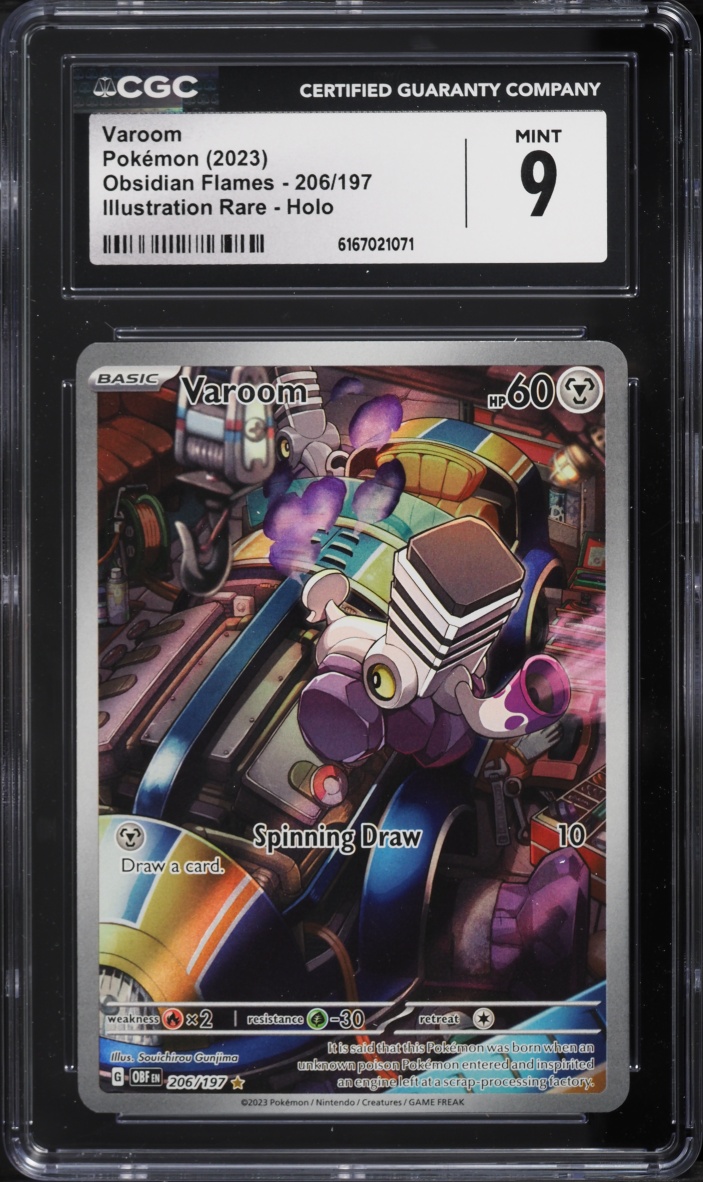 2023 Pokemon Scarlet & Violet Obsidian Flames IR Varoom #206 CGC 9 MINT