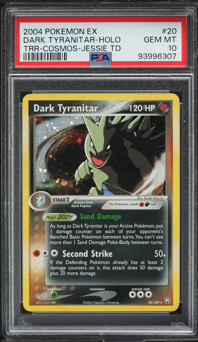 2004 Pokemon EX Team Rocket Returns Jessie Starter Holo Dark Tyranitar PSA 10