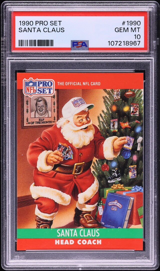 1990 Pro Set Football Santa Claus #1990 PSA 10 GEM MINT