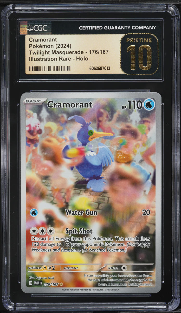 2024 Pokemon Scarlet & Violet Twilight Masquerade IR Cramorant #176 CGC 10 PRISTINE