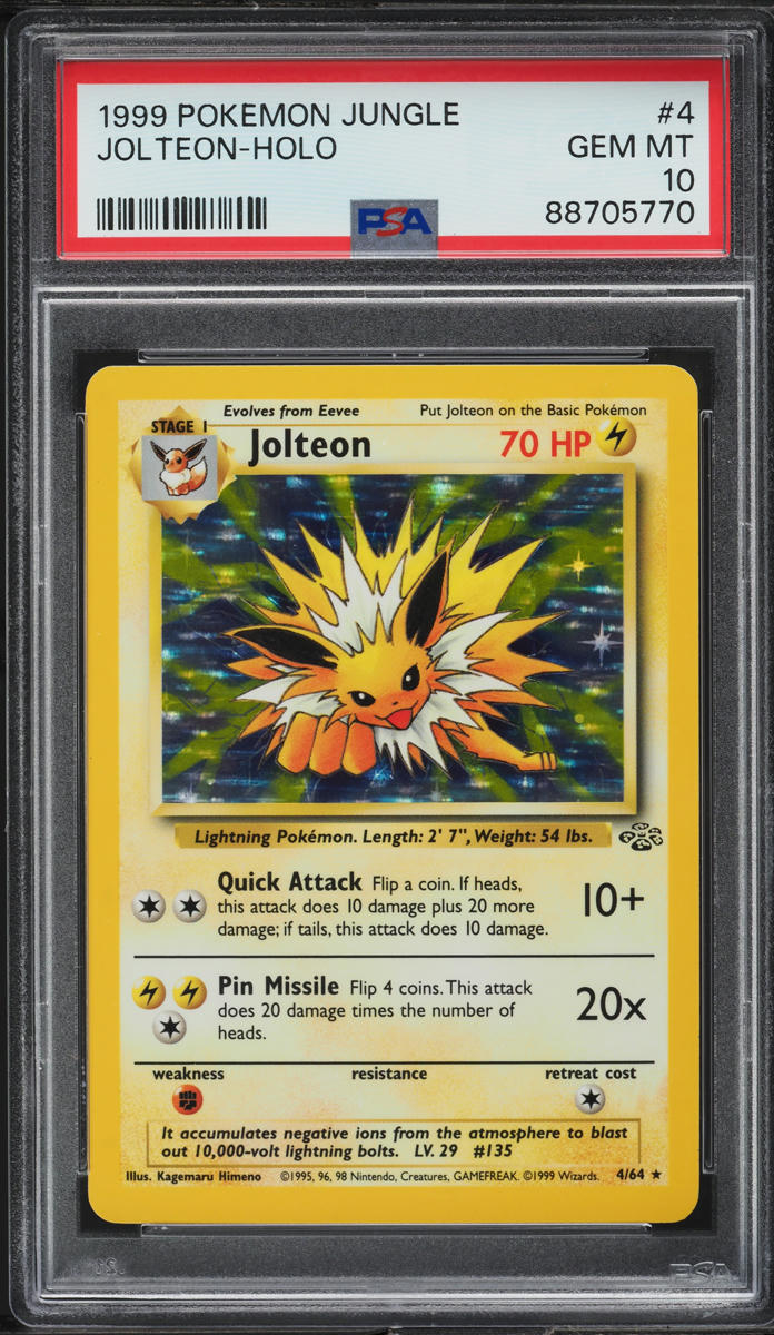 1999 Pokemon Jungle Holo Jolteon #4 PSA 10 GEM MINT