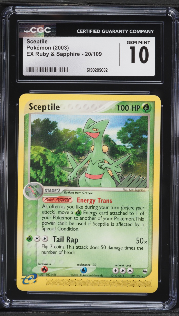2003 Pokemon EX Ruby & Sapphire Sceptile #20 CGC 10 GEM MINT