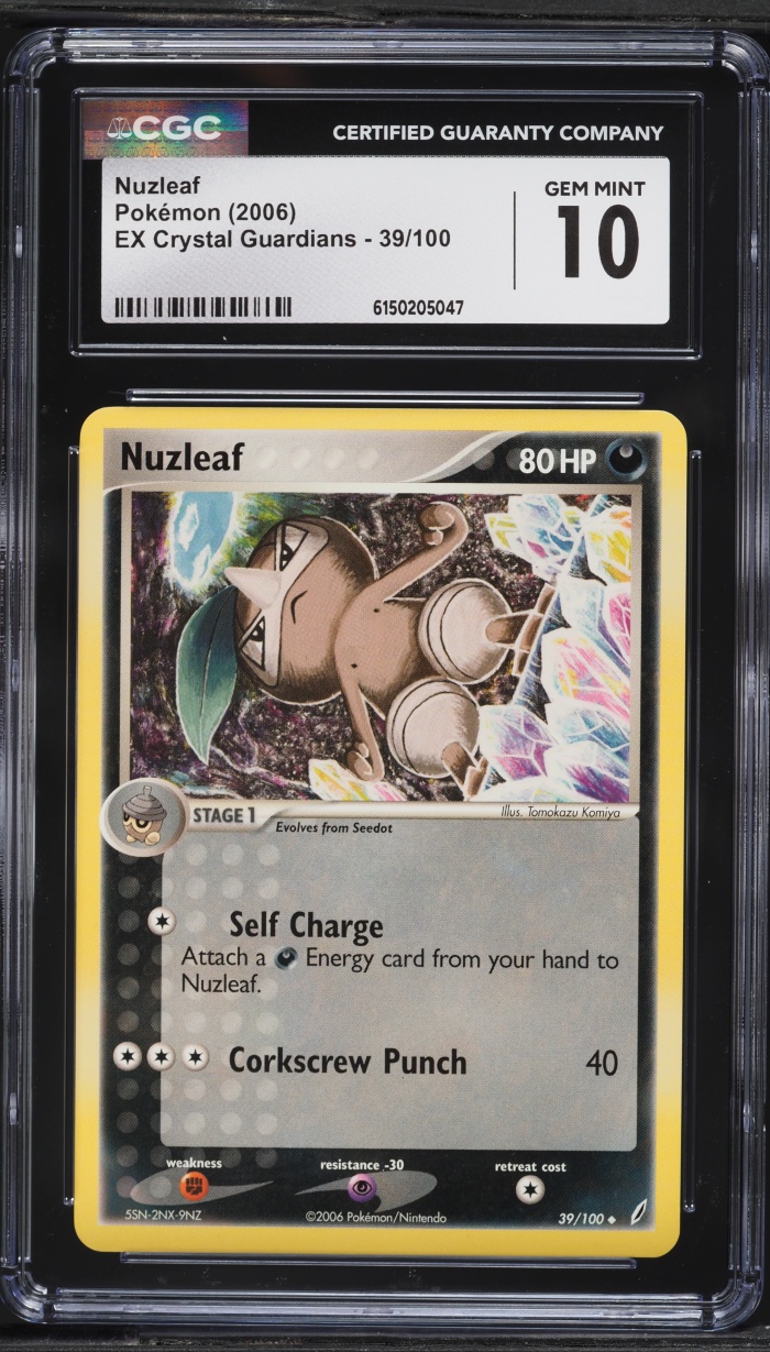 2006 Pokemon EX Crystal Guardians Nuzleaf #39 CGC 10 GEM MINT