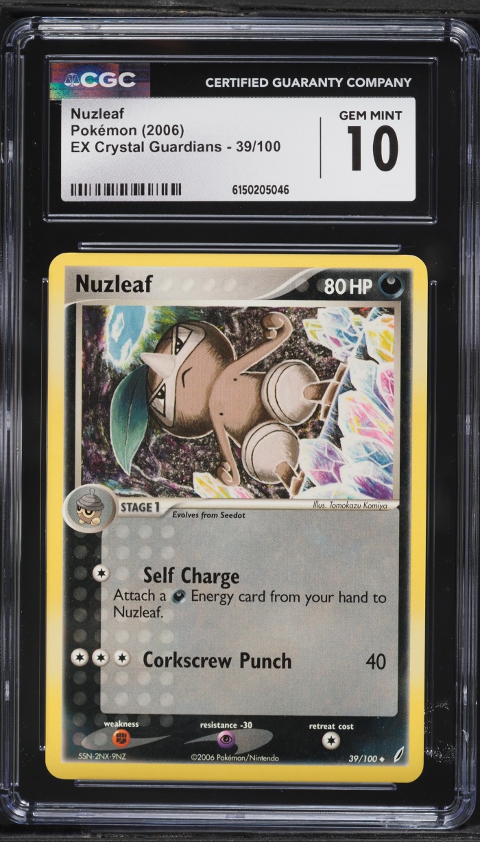 2006 Pokemon Ex Crystal Guardians Nuzleaf #39 CGC 10 GEM MINT