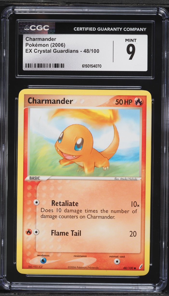 2006 Pokemon EX Crystal Guardians Charmander #48 CGC 9 MINT