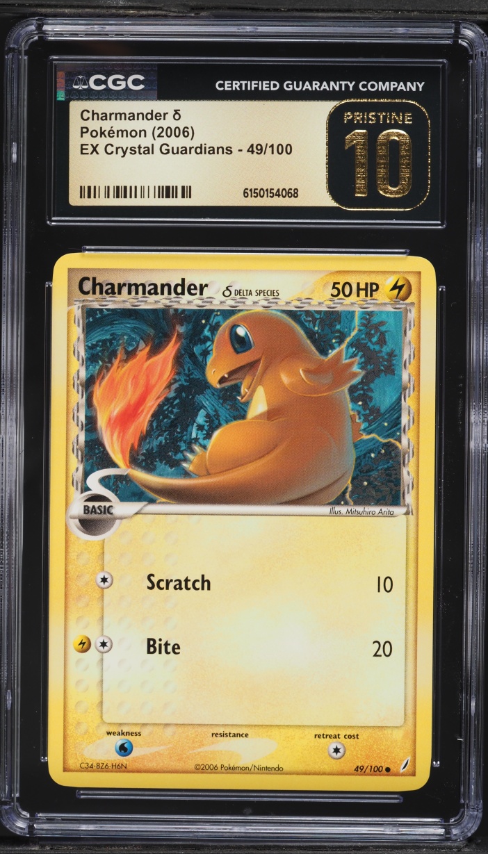 2006 Pokemon EX Crystal Guardians Charmander #49 CGC 10 PRISTINE