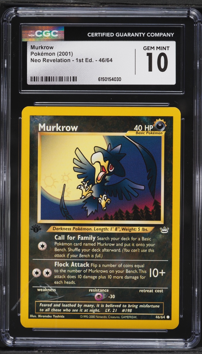 2001 Pokemon Neo Revelation 1st Edition Murkrow #46 CGC 10 GEM MINT