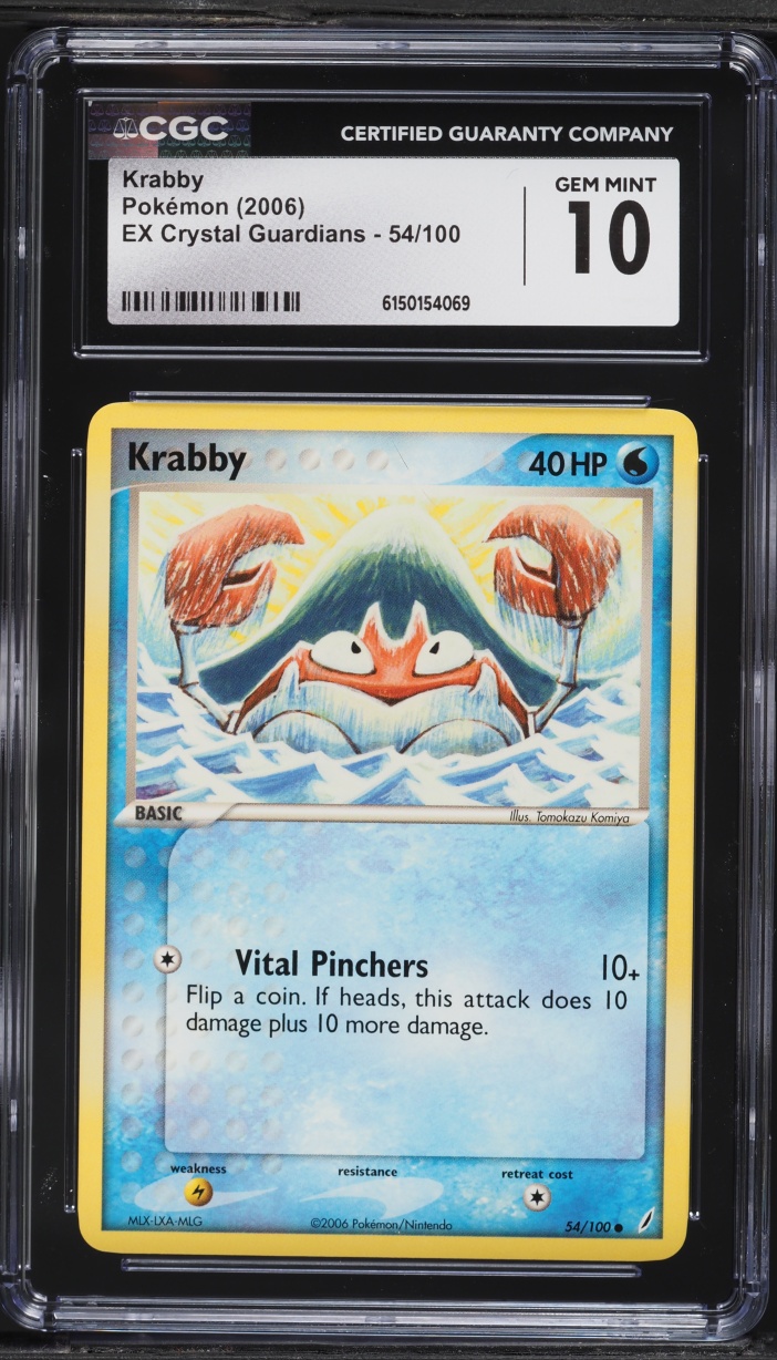 2006 Pokemon EX Crystal Guardians Krabby #54 CGC 10 GEM MINT