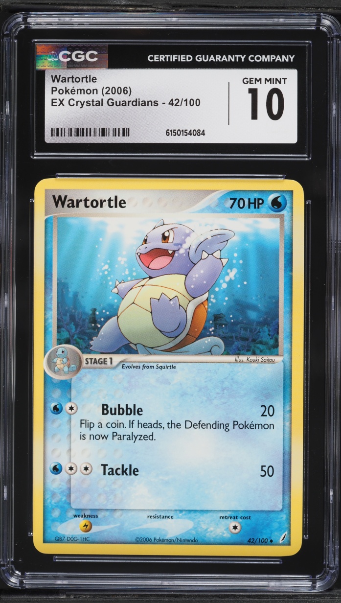 2006 Pokemon EX Crystal Guardians Wartortle #42 CGC 10 GEM MINT