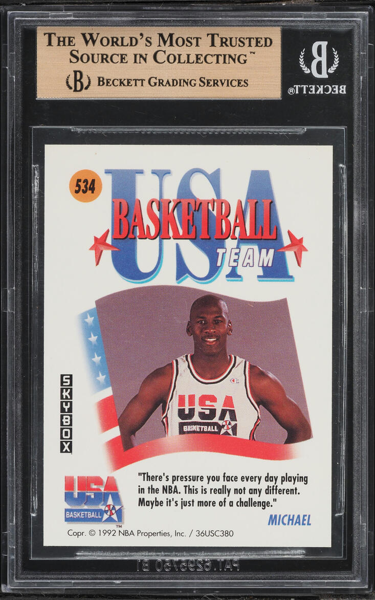 1991 Skybox USA Basketball Team Michael Jordan #534 BGS 9.5 GEM MINT
