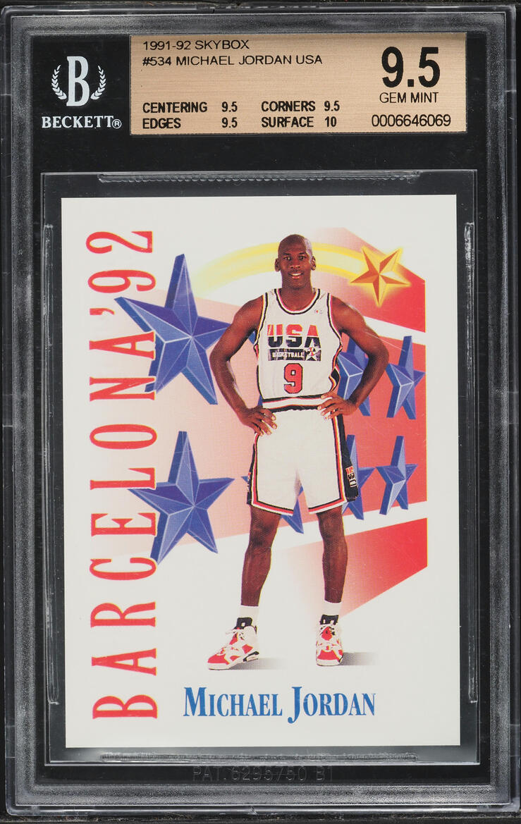1991 Skybox USA Basketball Team Michael Jordan #534 BGS 9.5 GEM MINT