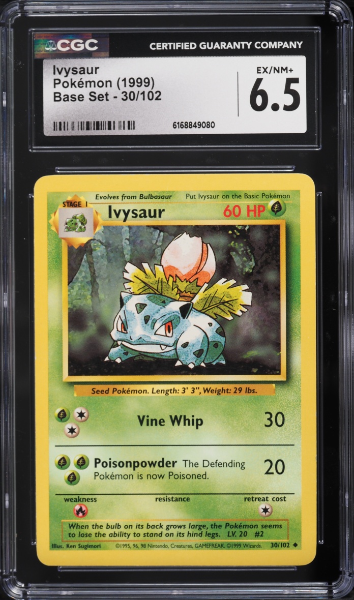 1999 Pokemon Base Set Ivysaur #30 CGC 6.5 EXMT+