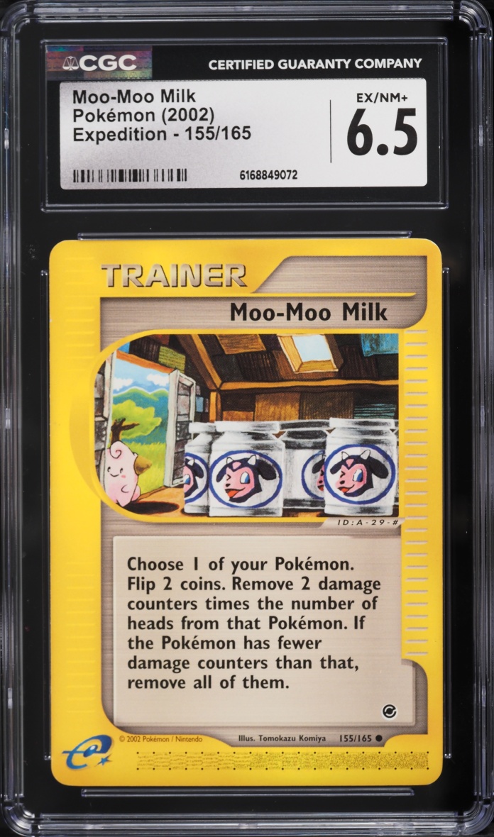 2002 Pokemon Expedition Moo-Moo Milk #155 CGC 6.5 EXMT+