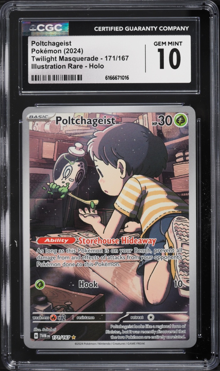 2024 Pokemon Scarlet & Violet Twilight Masquerade IR Poltchageist #171 CGC 10 GEM MINT