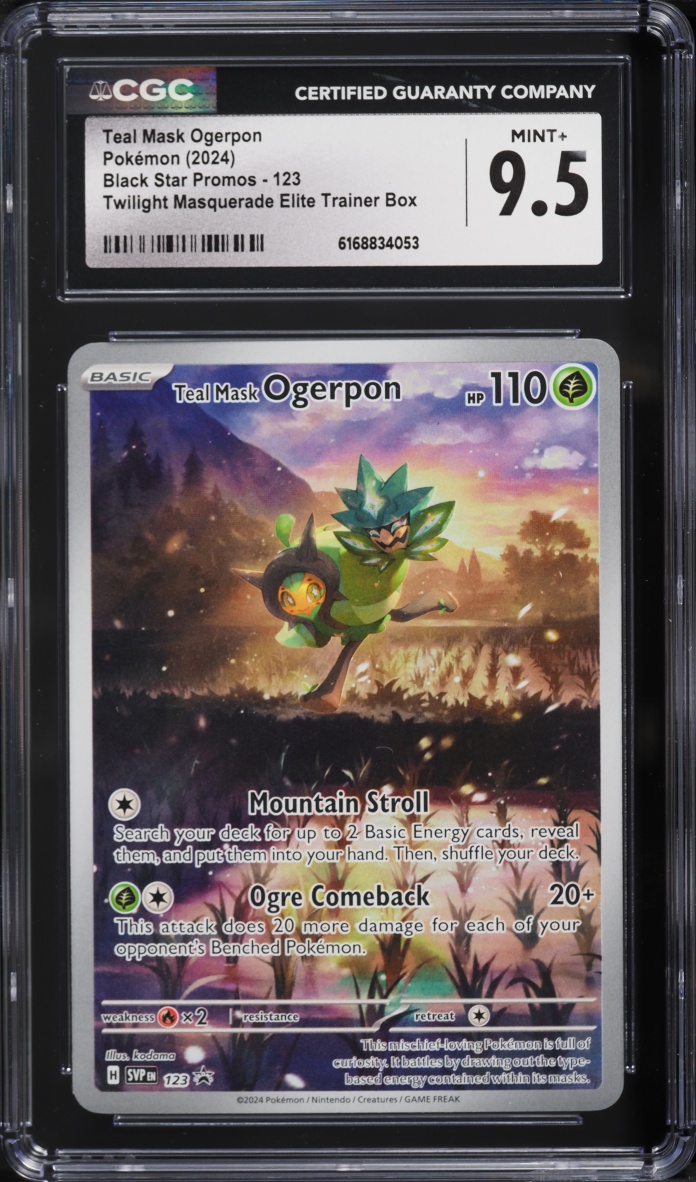 2024 Pokemon SV Promo Twilight Masquerade ETB Full Art Teal Mask Ogerpon #123 CGC 9.5 MINT+