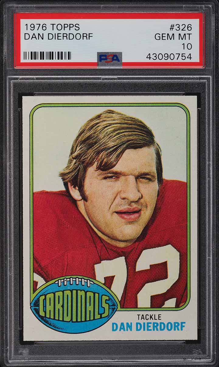 1976 Topps Football Dan Dierdorf #326 PSA 10 GEM MINT