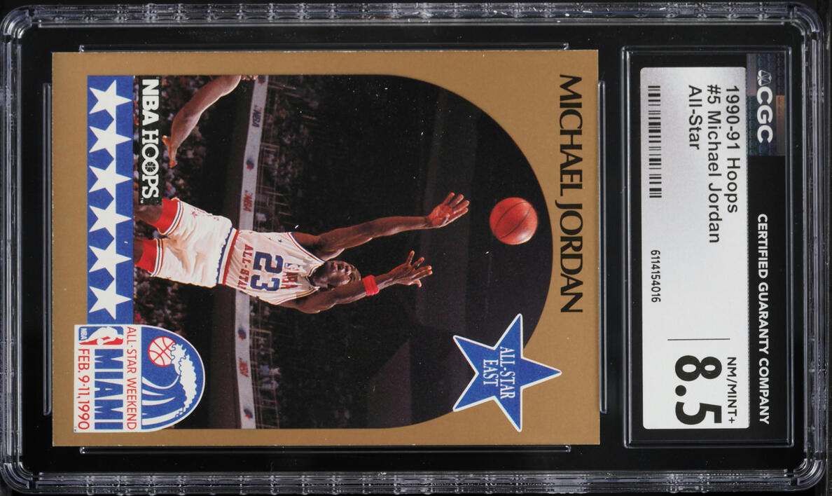 1990 Hoops All Star Michael Jordan #5 CGC 8.5 NM-MT+