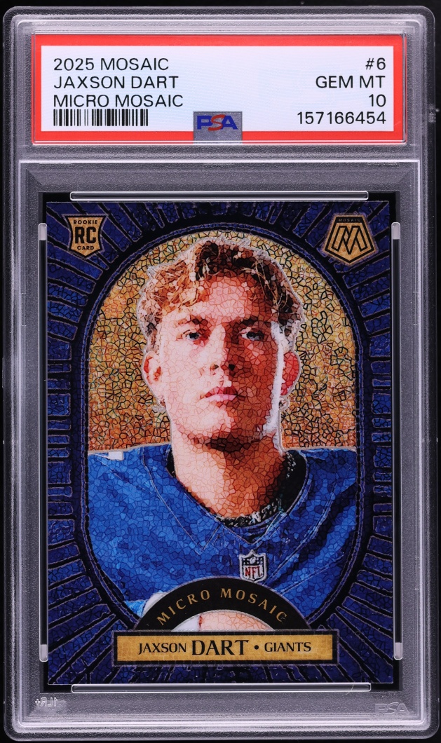 2025 Panini Mosaic Micro Jaxson Dart ROOKIE #6 PSA 10 GEM MINT