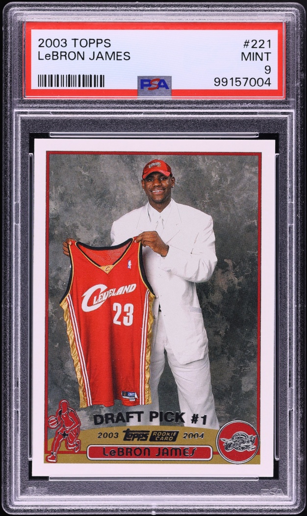 2003 Topps Basketball LeBron James ROOKIE #221 PSA 9 MINT