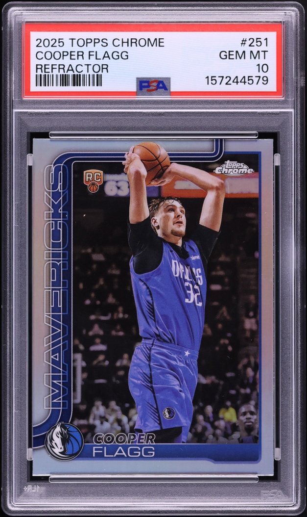 2025 Topps Chrome Refractor Cooper Flagg ROOKIE #251 PSA 10 GEM MINT