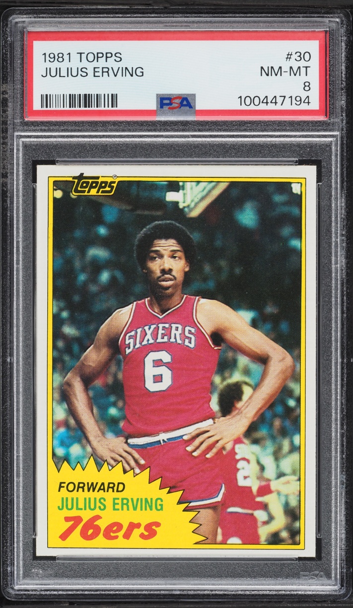 1981 Topps Basketball Julius Erving #30 PSA 8 NM-MT