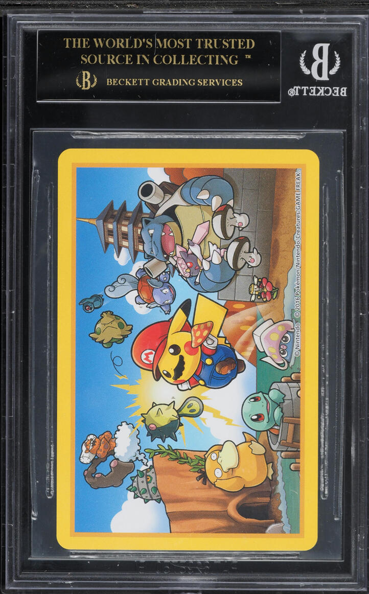 2016 Pokemon Center Mario Pikachu Poker Deck Mario & Luigi Pikachu BGS 10 BLACK LABEL