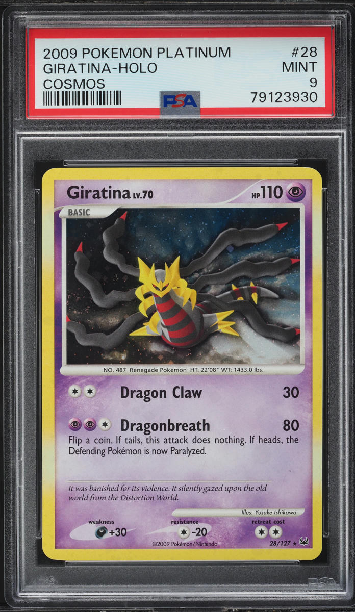 2009 Pokemon Platinum Cosmos Holo Giratina #28 PSA 9 MINT